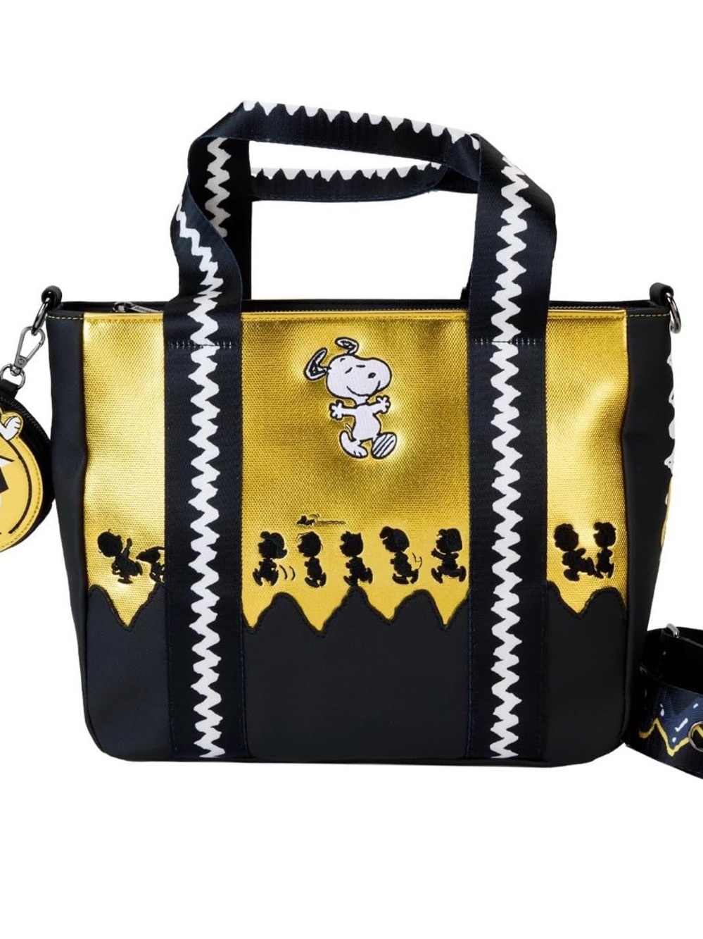 NWT Loungefly Peanuts 75 years tote and wallet.